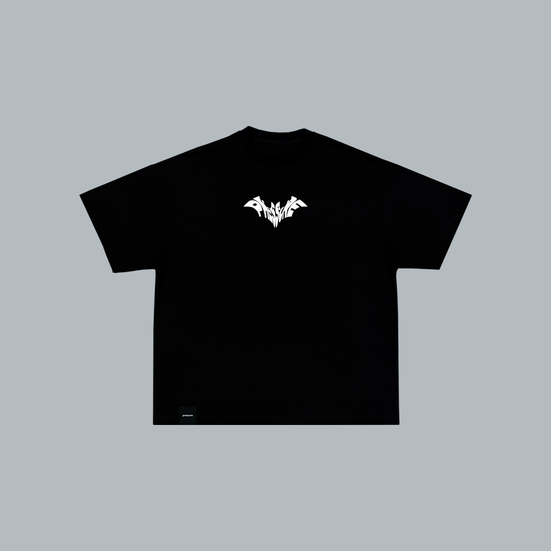 Camiseta básica negra (logo blanco)