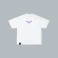 Camiseta básica blanca (logo lila)